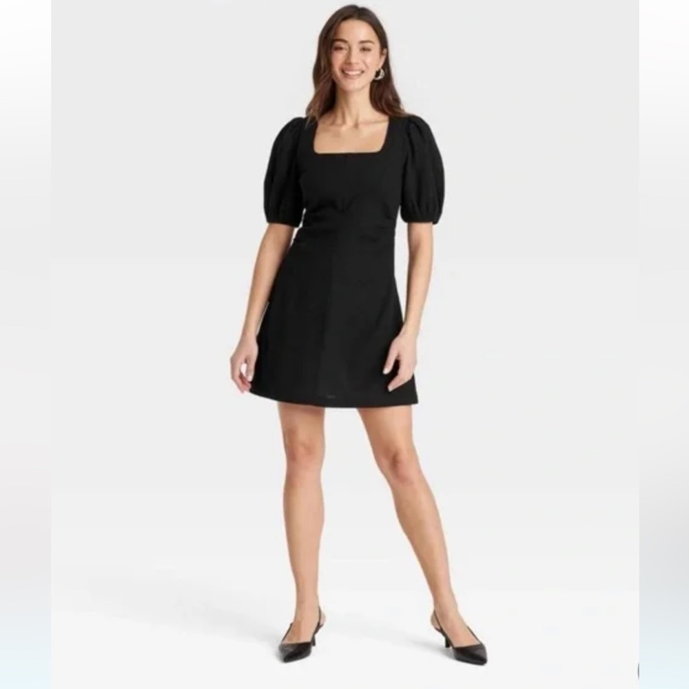Black Linen Minidress Women’s 6 A New Day